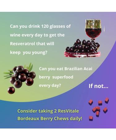 ResVitale Age-Revitalizing Resveratrol Fruit Chews - Anti-Aging with Acai Berry & Grape Seed Extract - 30 Count - Buy Online on GoSupps.com