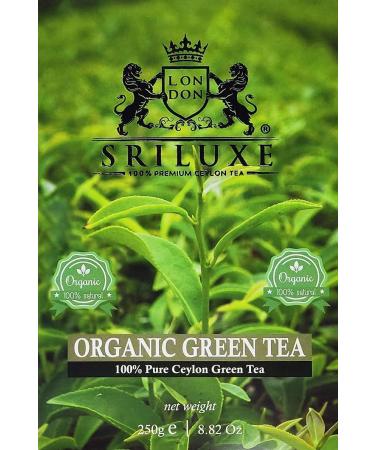 SRILUXE - Premium Quality Ceylon Organic Loose leaves Green Tea | Sri Lankan Luxury Tea | Freshly Harvested 100% Natural Tea | Detox Tea High in Antioxidants (Green Loose Leaves 250g)