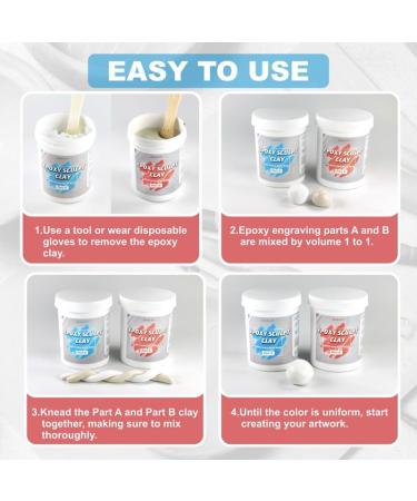 OAIEGSD Epoxy Sculpt Clay for Sculpting A & B - White - 8 Oz. - Buy Online on GoSupps.com