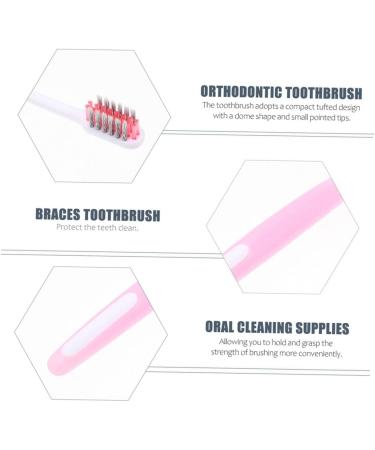 5pcs Small Head Soft Toothbrush Set - Perfect for Braces & Travel | Durable PP Material - Buy Online on GoSupps.com