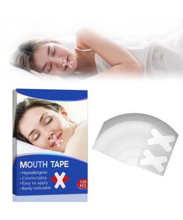 Soanufa 120 pcs Sleep Tape Advanced gentle mouth sleep strips for better nose breathing Less mouth breathing Improve night sleep and instant snoring relief X