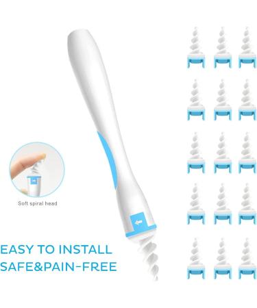 Q Grips Silicone Ear Wax Cleaner Removal Tool - 16 Replacement Tips, Safe & Soft for Adults and Kids - Blue | UK - Buy Online on GoSupps.com