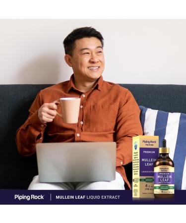 Piping Rock Mullein Leaf Liquid Drops | 4 Fl Oz | Herb Extract Tincture Supplement | Verbascum Thapsus | Non-GMO Gluten Free - Buy Online on GoSupps.com