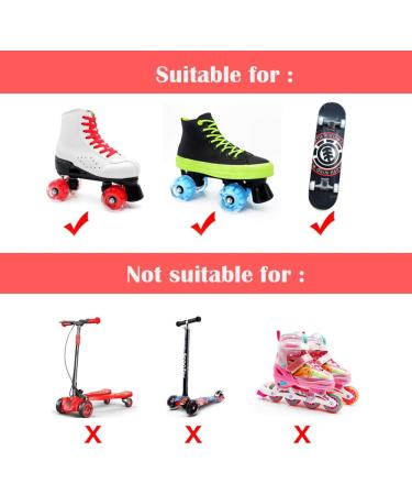 Nezylaf 4 Pack Light up Roller Skate Wheels 32x58mm 78A with Bearings - Indoor/Outdoor Skating & Skateboard Accessories - Buy Online on GoSupps.com