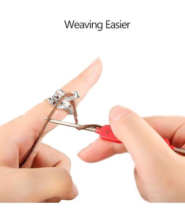 3PCS Adjustable Knitting Loop Crochet  Ksndurn Crochet Ring - Knitting Accessories  Peacock Open Finger Ring/Adjustable Braided Ring for Faster Knitting - Buy Online on GoSupps.com