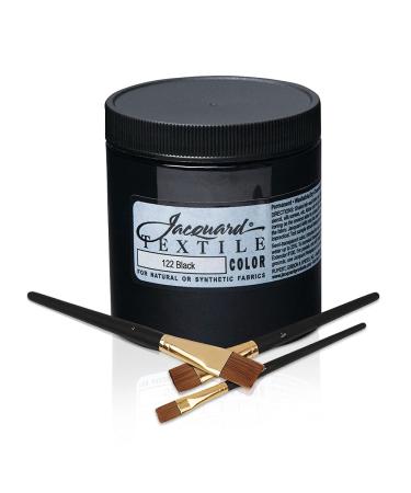 Positive Art Jacquard fabric paint black 8 oz for Clothes  Permanent All-Surface Paint for Jeans  T-Shirts  Shoes  Canvas  Leather  Wood  and More 3 brushes set - Buy Online on GoSupps.com
