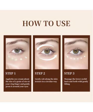 Caffeine Under Eye Repair Cream for Dark Circles - Eye Care Cream for Women - Facial Massage Cream - Hyaluronic Acid - Moisturizing Firming Elasticity (50g) - Buy Online on GoSupps.com