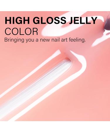 AILLSA Nude Pink Gel Polish - Translucent Jelly UV Gel for French Manicure | Cherry Blossom 0.51 Oz - Shop Internationally - Buy Online on GoSupps.com