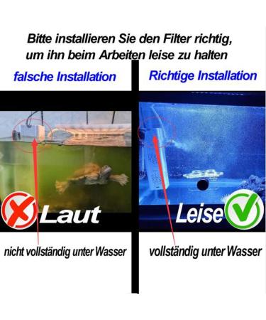 Quiet 4-in-1 Aquarium Internal Filter - 500-1800L/h 15W Water Pump & Oxygen Ventilation for 20L-1500L Aquariums - Buy Online on GoSupps.com