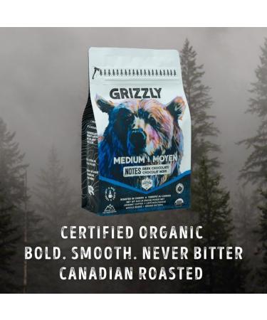 Canadian Heritage Roasting Company Coffee - Grizzly - Medium Whole Bean Coffee - Bold But Not Bitter With Tasting Notes Of Dark Chocolate And Smoke. - Perfect For French Press Espresso Mocha Pot - 340g Grizzly - Dark Chocolate 340 g (Pack of 1) - Buy Online on GoSupps.com