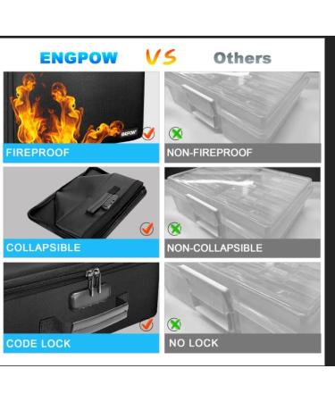 Fireproof Photo Storage Box with Lock ENGPOW Photo Box Organizer with Divider&Mesh Bag Collapsible Portable Photo Storage Containers with Handle for Photos  Picture Scrapbook Art Craft(Box Only) - Buy Online on GoSupps.com