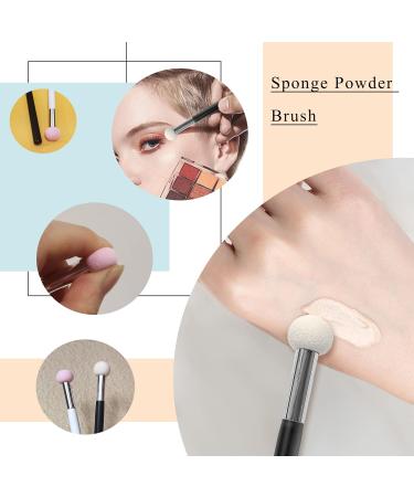 4 Pack Makeup Brushes Set - Foundation, Powder, Eyebrow, Concealer Applicator Brushes (Black+White) - Buy Online on GoSupps.com