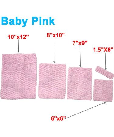 Time to Sparkle 4pcs Crochet Tube Top & Tutu Infant Dress Set - Baby Pink - 1.5x6 & 4x15cm - Buy Online on GoSupps.com