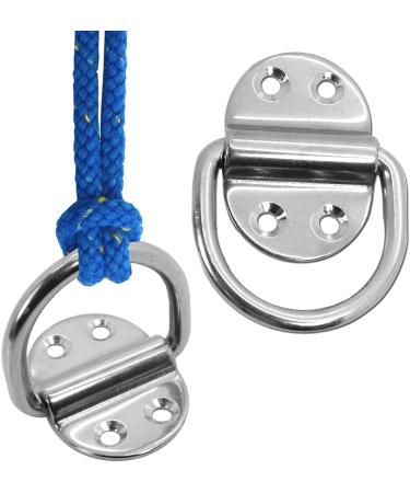 Folding Eye Plate with D-Ring - Stainless Steel V4A Deck Lashing Eye Bracket for Secure International Shipping - Buy Online on GoSupps.com
