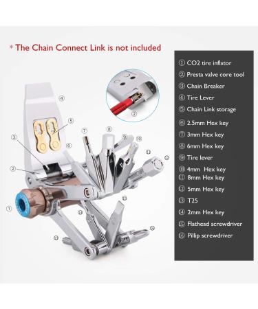 16-in-1 Bike Tool Multi-Tool Kit with CO2 Inflator - Cycling Repair Tools for Road & Mountain Bikes - Buy Online on GoSupps.com
