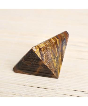 Natural Crystals&Gmestone Pyramid Quartz Stone Hand Polished Tiger Eye Pyramids 60MM 2.36inches Stone Collection - Buy Online on GoSupps.com