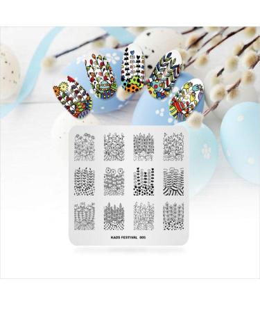 KADS 4pcs Halloween Nail Stamping Plates - DIY Nail Art Decoration Templates for Spooky Designs - Buy Online on GoSupps.com