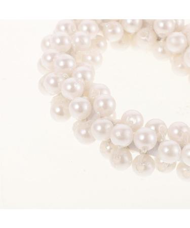 TOVINANNA Crown Pearl Hair Tie Beaded Fashion Elastic Hair Scrunchies Fancy Ponytail Holder Princess Hair Accessories for Women Girls - Buy Online on GoSupps.com