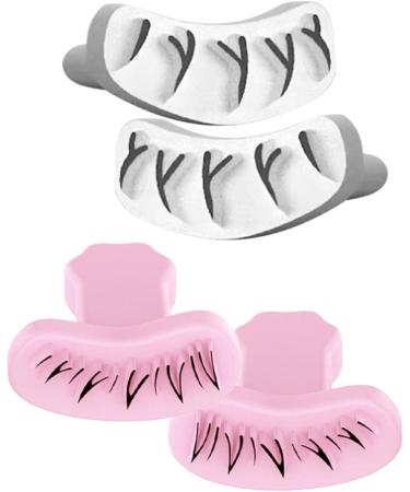 Eyelash Stamp for Beginner 1 Pair DIY Natural Long Eyelash Stencil Lasting Lower Lash Stamp for Makeup Eyelash Stamps Tool for Women Girls White Style 1 - Buy Online on GoSupps.com