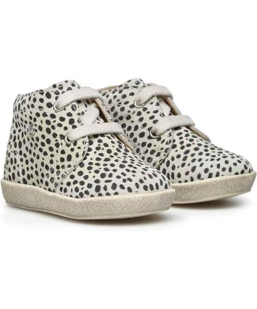 Falcotto Conte Leather Lace-ups in Ice Grey/Black White - Size 18 - Buy Online on GoSupps.com