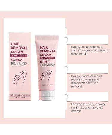  XINRAN Set of 2 moisturizing body creams - Long-lasting smoothing - Travel size - Body hair removal cream - On the go - Bikini line - Legs - Underarms - Face - Full body - Buy Online on GoSupps.com