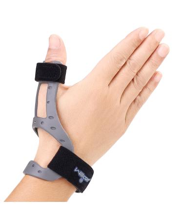 Silicone Thumb Brace for Arthritis Pain Relief Semi-rigid Support for De Quervains Trigger Finger Women & Men Right & Left Hands (Medium 6.3-7.3 inch) Medium Silicone Thumb Brace