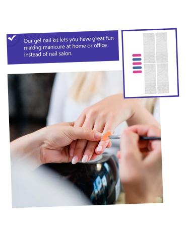 Housoutil 5 Sheets Nail Stickers Nail Care Tool Clear Nail French Manicure Nail Wraps Clear Gel Nail Strips Gel Strips Nail File Gel Wraps Nursing Kit Double Row Double Sided Tape - Buy Online on GoSupps.com
