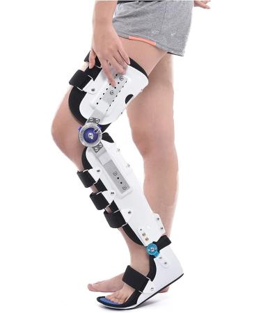 Adjustable Hip Joint Fixation Bracket Knee Joint Fixed Brace Full Leg Brace Adjustable Post Op Knee Support Immobilizer Breathable Thigh Knee Ankle Foot Supports Orthosis for Torn Meniscus Tear S Left