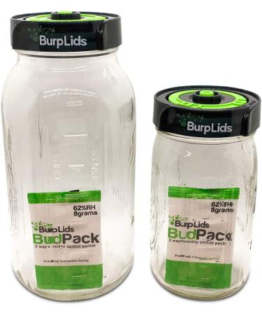 Burp Lids Bud Pack | 62% RH 2-Way Humidity Control | Size 8g | 1 Ounce Flower Protection | 12-Count Resealable Bag - Buy Online on GoSupps.com