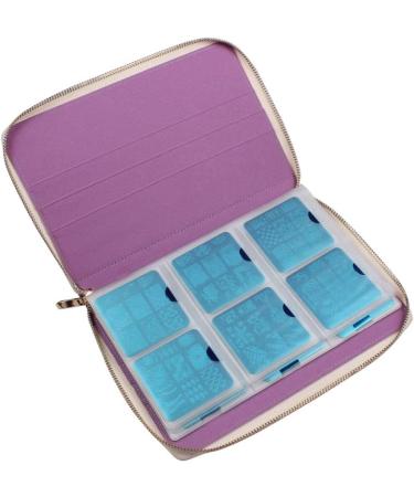 Finger Angel 72 Subjects Holographic Nail Plate Holder | Nail Art Organizer & Stamp Templates | Manicure Tool Accessories in Violet - Buy Online on GoSupps.com