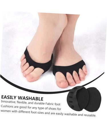 FRCOLOR 12 Pairs High Heels Forefoot Pad Black Clear Heels Toe Topper Liner Sock Toe Cushions for High Heels White Heel of Men's Sandals Open Toe Socks Heel Pad Man Absorb Sweat Cotton - Buy Online on GoSupps.com