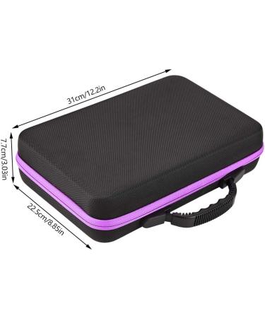 Essential Oil Carrier Bag - 60 Bottle Hard Shell Storage Box (5ml-15ml) - Shockproof & Stylish Purple - Buy Online on GoSupps.com
