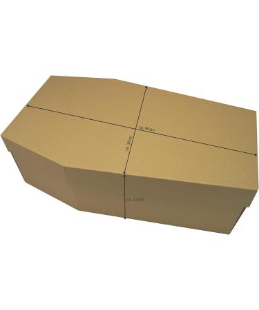 petbye XL Cardboard Animal Coffin Natural - 60 x 36 x 21 cm Pet Coffin for Funeral and Earth Funeral Pet Solid Cardboard Animal Coffin Extra Stable Gr. XL - Buy Online on GoSupps.com