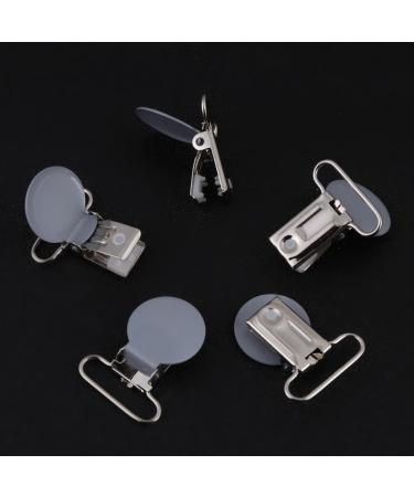 Buy 10 Metal Pacifier Clips - Round Chain Clips for Babies & Toddlers (Gray) - Durable Dummy Nipple Holders International Shipping Available - Buy Online on GoSupps.com
