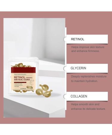  JASUBAI Retinol face serum collagen anti-aging cream capsules firming facial moisturizer reduces wrinkles and fine lines collagen for women (4 pcs) - Buy Online on GoSupps.com