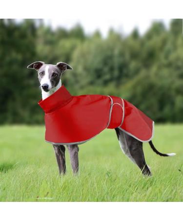Premium Greyhound Waterproof Rain Coat - Lightweight Whippet Coat for All Seasons | Medium & Large Dog Sizes | Perfect for Ambushes - M Red - Buy Online on GoSupps.com