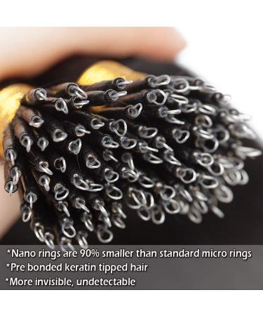 Nano Ring Hair Extensions 24inch 1g/s Pre Bonded 50g Nano Tip Bondings 100% Real Remy Human Hair #02 Dark Brown - Buy Online on GoSupps.com