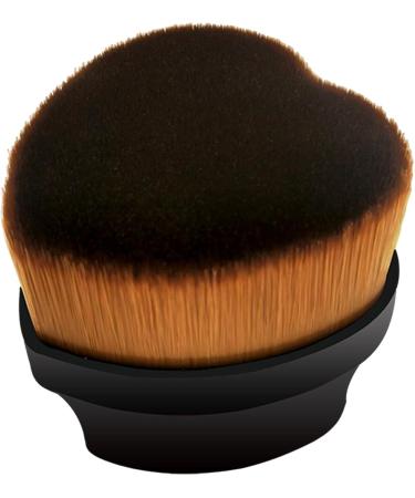 Makeup Brush for Foundation Foundation Brush - Cosmetic Powder Blending Brush | Heart Shaped Liquid Powder Foundation Brush for Dating Travel Business Trip Black - Buy Online on GoSupps.com