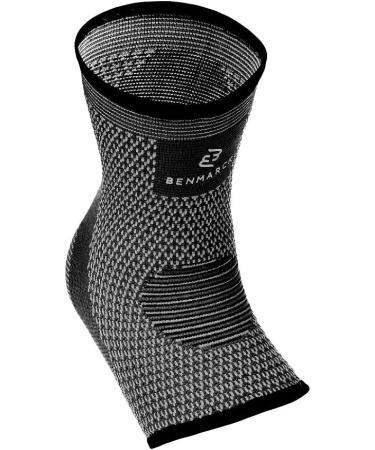 Achilles Tendon Support Brace | Plantar Fasciitis Sock | Ankle Compression Sleeve for Running | Tendonitis & Flat Feet Relief - Gray Black | Unisize - Buy Online on GoSupps.com
