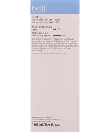 Belif Wormwood Cleansing Foam Face Cleanser 5.4 Fl Oz - Clean Beauty - Buy Online on GoSupps.com