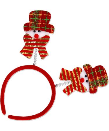 amangul Christmas Theme Headband Bowknot Snowman Hairhoop Party Props Accessories Festival Party Hairband Kids Adult Headwear(Snowman Red Gold Sca) - Buy Online on GoSupps.com