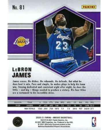 2020-21 Panini Mosaic LeBron James #81 Los Angeles Lakers Basketball Card - Buy Online on GoSupps.com