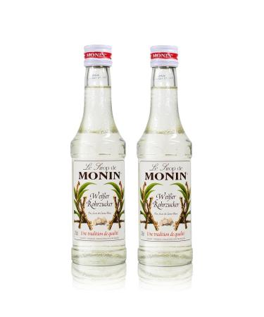 MONIN - Sirop Pur Sucre de Canne pour Café, Cappuccino et Chocolat Chaud - Arômes Naturels - 2x25cl
