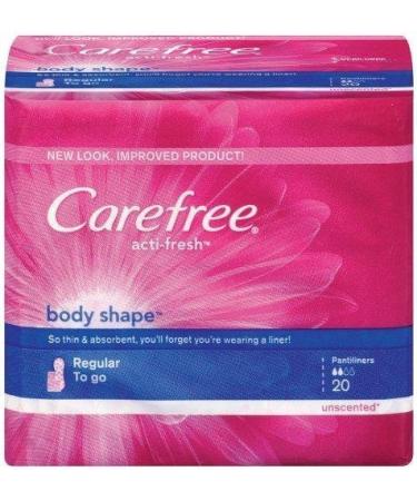 Carefree Body Shape Regular To-Go Pantiliners Unscented - Buy Online on GoSupps.com