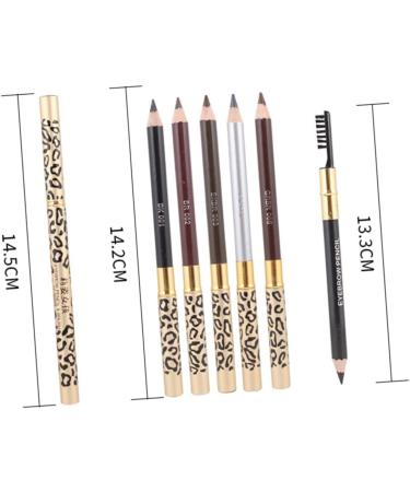 PLAFOPE 4 Pcs Eyebrow Pencil Brush Microblading Eyebrow Pen Double Tip Eyebrow Pencil Pigment Brown - Buy Online on GoSupps.com