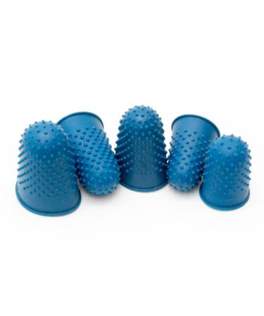 AFH Dermo Massager |Finger cover |Finger massager |Massage aid |Self -massage |Blood circulation |Massage of muscles |Different sizes and colors |5 pack (XL blue) XL blue