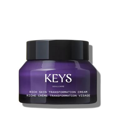 Keys Soulcare Rich Skin Transformation Cream Daily Face Moisturizer Hydrates Calms & Plumps with Hyaluronic Acid & Bakuchiol Cruelty-Free 1.76 Oz