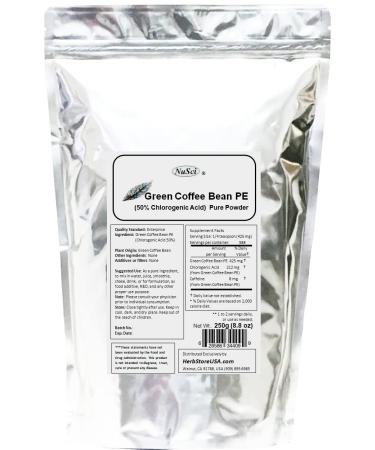 NuSci Green Coffee Bean Extract Powder Standardized 50% Chlorogenic Acid (250 Grams (8.8 oz))