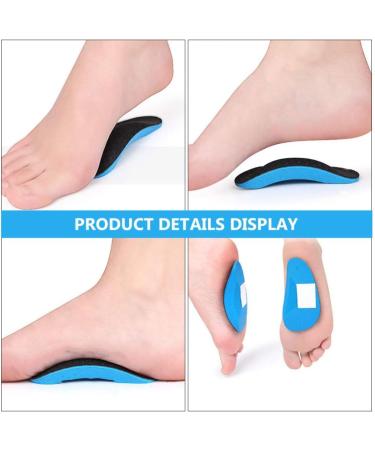 Exceart Foot Vault Support Pads - 2 Pairs Shoe Inserts for Flat Feet & Plantar Fasciitis Relief - Black - Buy Online on GoSupps.com