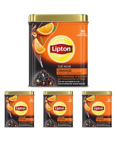 Lipton VRAC Th Noir Orange l'orange d'Espagne 150g (Lot de 4) Pack of 4